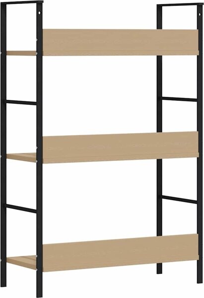 VidaXL Knihovna se 3 policemi 60x27,6x90,5 cm kompozitní dřevo [288220] Barva: Dub a bílá
