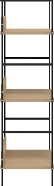 VidaXL Knihovna se 3 policemi 60x27,6x90,5 cm kompozitní dřevo [288220] Barva: Dub a bílá