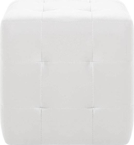 VidaXL Taburety 2 ks 30 x 30 x 30 cm umělá kůže [278389] Barva: Bílá