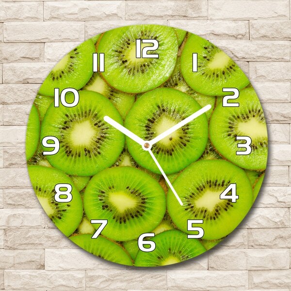 Skleněné nástěnné hodiny kulaté Kiwi pl_zso_30_f_73403774