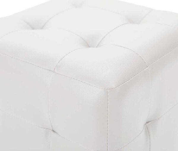 VidaXL Taburety 2 ks 30 x 30 x 30 cm umělá kůže [278389] Barva: Bílá