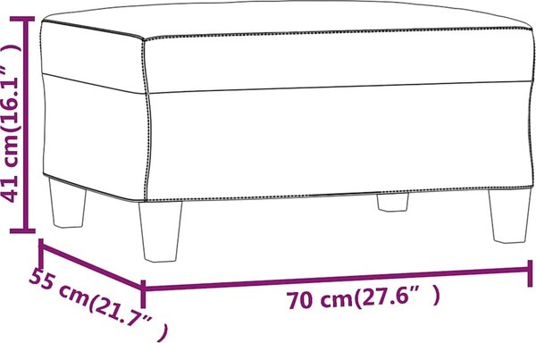 VidaXL Podnožka 70x55x41 cm umělá kůže [349355] Barva: cappuccino