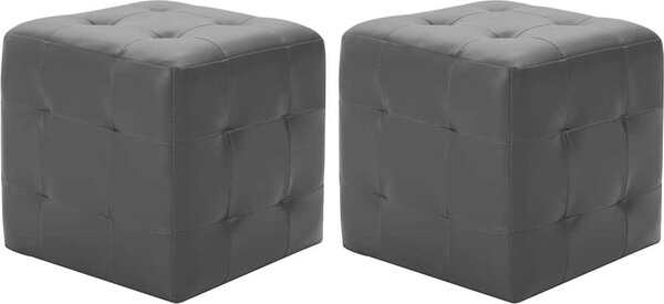 VidaXL Taburety 2 ks 30 x 30 x 30 cm umělá kůže [278389] Barva: Bílá