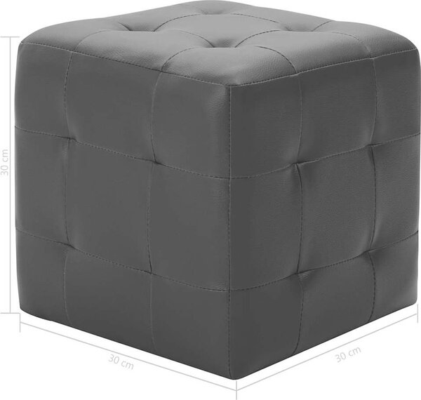 VidaXL Taburety 2 ks 30 x 30 x 30 cm umělá kůže [278389] Barva: Bílá