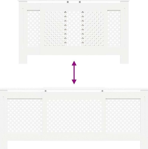 VidaXL Kryt na radiátor MDF 205 cm [325555] Barva: Hnědá