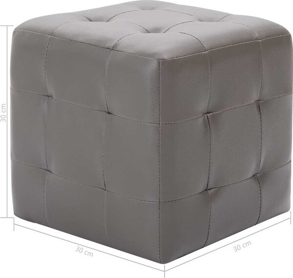 VidaXL Taburety 2 ks 30 x 30 x 30 cm umělá kůže [278389] Barva: Bílá