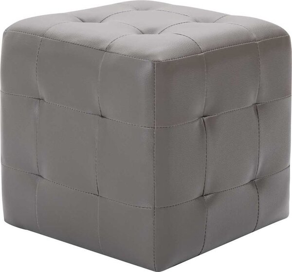 VidaXL Taburety 2 ks 30 x 30 x 30 cm umělá kůže [278389] Barva: Bílá