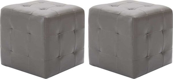 VidaXL Taburety 2 ks 30 x 30 x 30 cm umělá kůže [278389] Barva: Bílá