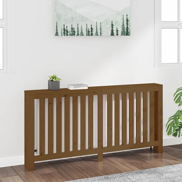 VidaXL Kryt na radiátor 169x19x84 cm masivní borové dřevo [822582] Barva: Bílá