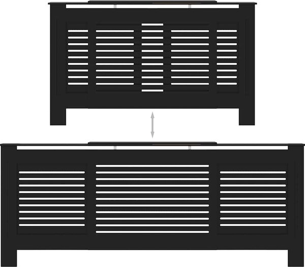 VidaXL Kryt na radiátor MDF 205 cm [325552] Barva: Hnědá