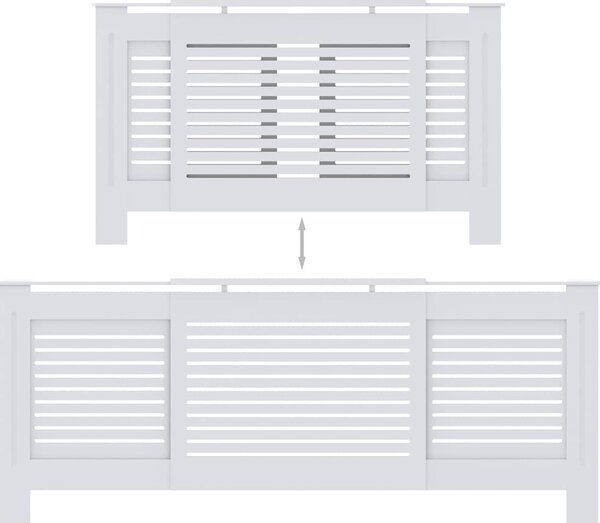 VidaXL Kryt na radiátor MDF 205 cm [325552] Barva: Hnědá