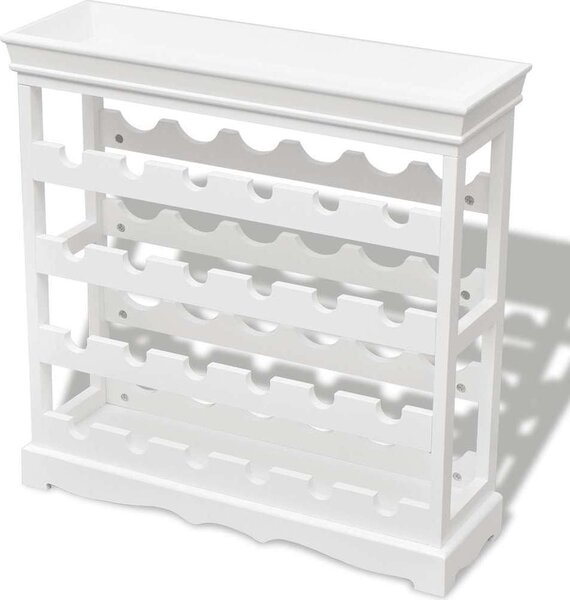 VidaXL Stojan na víno 70 x 22,5 x 70,5 cm MDF [242438] Barva: Bílá