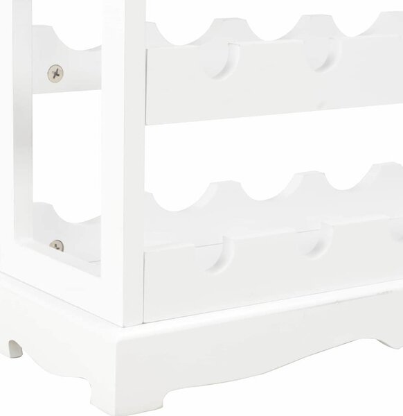 VidaXL Stojan na víno 70 x 22,5 x 70,5 cm MDF [242438] Barva: Bílá