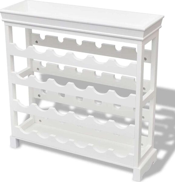 VidaXL Stojan na víno 70 x 22,5 x 70,5 cm MDF [242438] Barva: Bílá