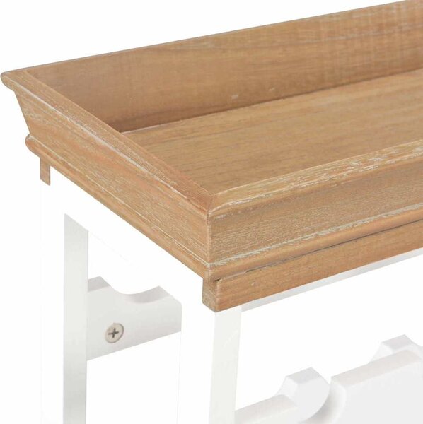 VidaXL Stojan na víno 70 x 22,5 x 70,5 cm MDF [242438] Barva: Bílá