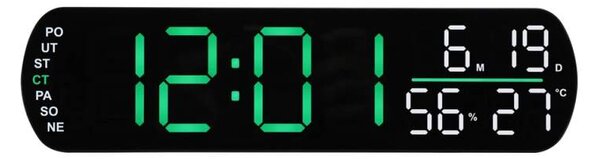 JVD Digitální moderní budík do el. sítě JVD SB5512.4 se zelenými LED číslicemi (LED osvětlení)