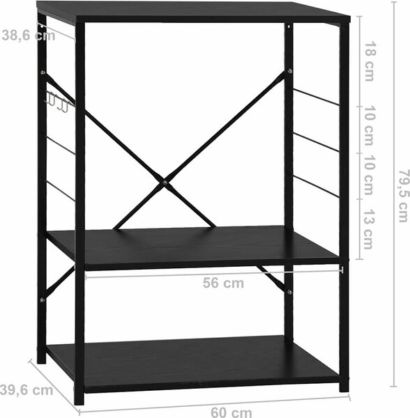 VidaXL Skříňka na mikrovlnku 60 x 39,6 x 79,5 cm kompozit [288234] Barva: Bílá