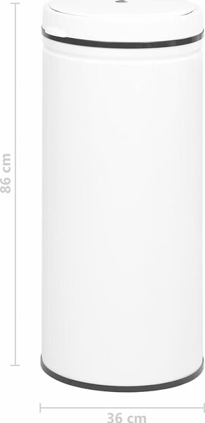 VidaXL Odpadkový koš s automatickým senzorem 80l uhlíková ocel [322697] Barva: Černá