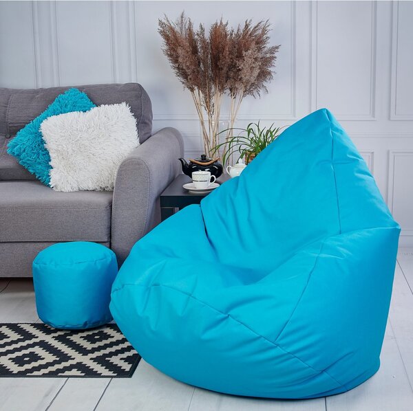Supplies sedací pytel OUTDOOR RELAX nesnímatelný potah - polyester v modré barvě
