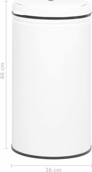 VidaXL Odpadkový koš s automatickým senzorem 60l uhlíková ocel [322695] Barva: Černá