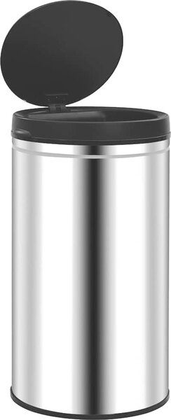 VidaXL Odpadkový koš s automatickým senzorem 60l uhlíková ocel [322695] Barva: Černá