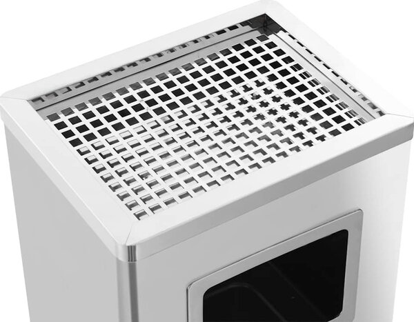 VidaXL Popelník 45 l ocelový [51092] Barva: Stříbrná
