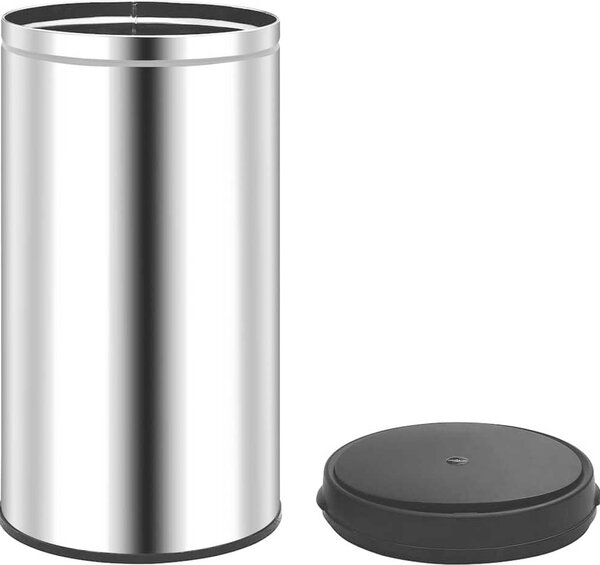 VidaXL Odpadkový koš s automatickým senzorem 60l uhlíková ocel [322695] Barva: Černá