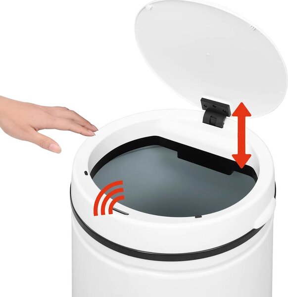 VidaXL Odpadkový koš s automatickým senzorem 60l uhlíková ocel [322695] Barva: Černá