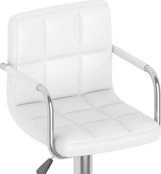 VidaXL Barové stoličky 2 ks umělá kůže [334593] Barva: Bílá