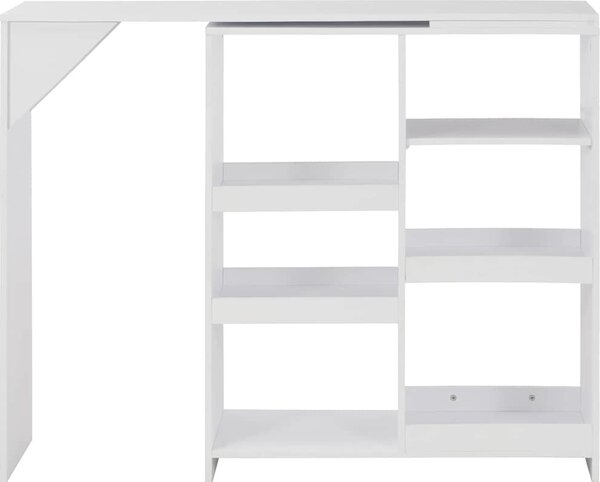 VidaXL Barový stůl s pohyblivým regálem 138 x 39 x 110 cm [280225] Barva: Šedá