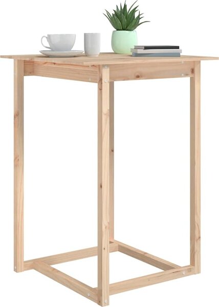VidaXL Barový stolek 80 x 80 x 110 cm masivní borové dřevo [822182] Barva: Přírodní