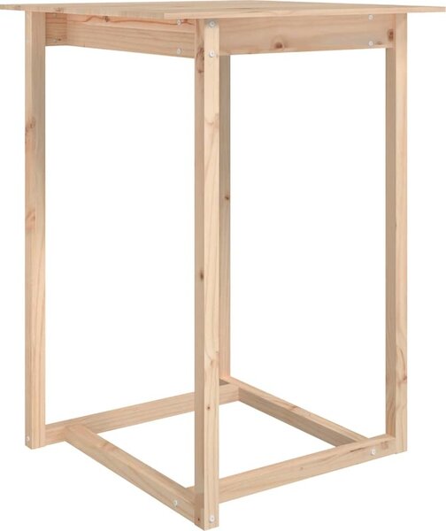 VidaXL Barový stolek 80 x 80 x 110 cm masivní borové dřevo [822182] Barva: Přírodní