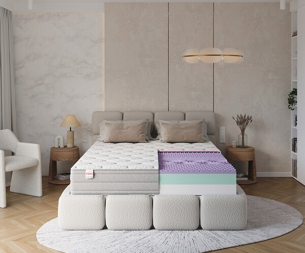 Pěnová matrace AVELLINO NANO JERSEY BORDER VISCO 140x200 cm 27 cm