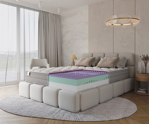 Pěnová matrace AVELLINO NANO JERSEY BORDER VISCO 140x200 cm 27 cm