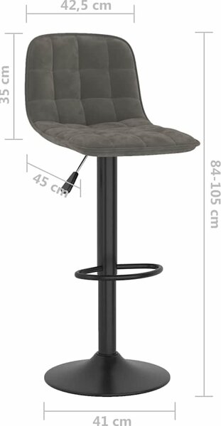 VidaXL Barové židle 2 ks samet [333988] Barva: Černá