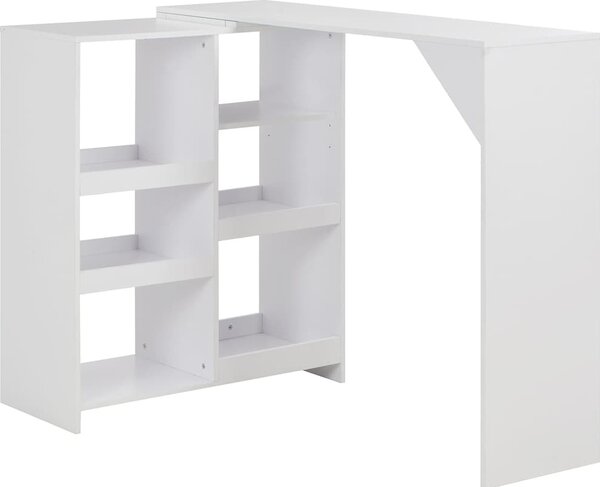 VidaXL Barový stůl s pohyblivým regálem 138 x 39 x 110 cm [280225] Barva: Šedá