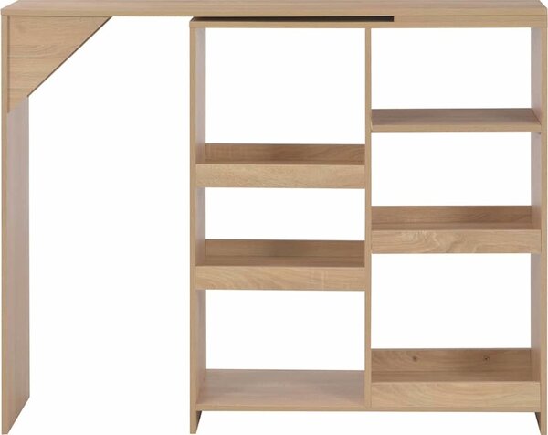 VidaXL Barový stůl s pohyblivým regálem 138 x 39 x 110 cm [280225] Barva: Šedá