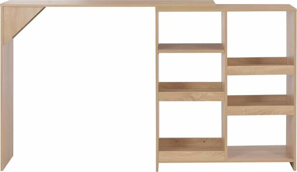 VidaXL Barový stůl s pohyblivým regálem 138 x 39 x 110 cm [280225] Barva: Šedá
