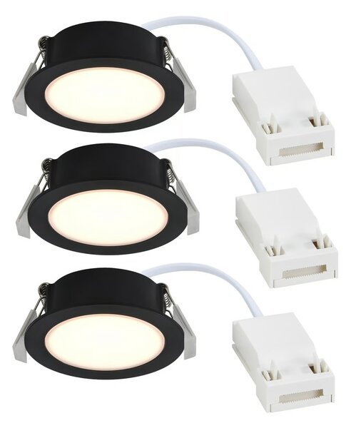 Sada vestavných LED svítidel Nordlux Olea 3-Kit Barva: Černá