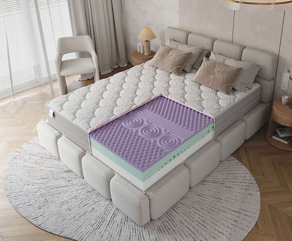 Pěnová matrace AVELLINO NANO JERSEY BORDER VISCO 140x200 cm 27 cm