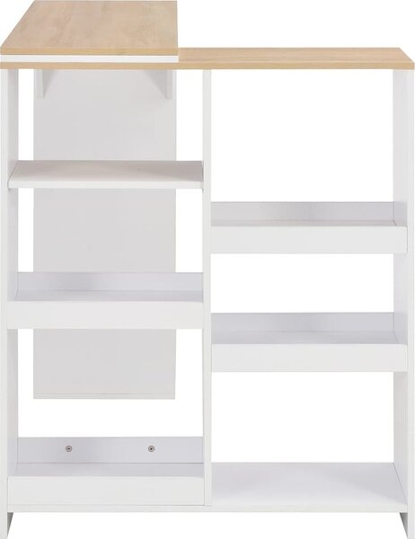 VidaXL Barový stůl s pohyblivým regálem 138 x 39 x 110 cm [280225] Barva: Šedá