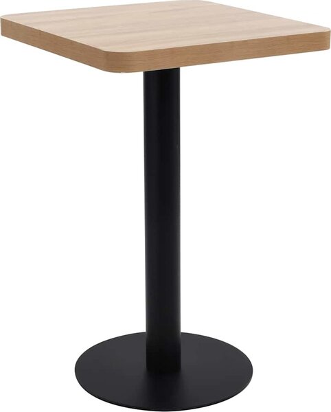 VidaXL Bistro stolek světle hnědý 50 x 50 cm MDF [286426] Barva: světle hnědá a bílá