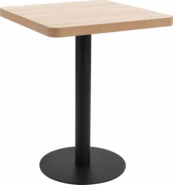 VidaXL Bistro stolek tmavě hnědý 60 x 60 cm MDF [286430] Barva: tmavě hnědá a černá