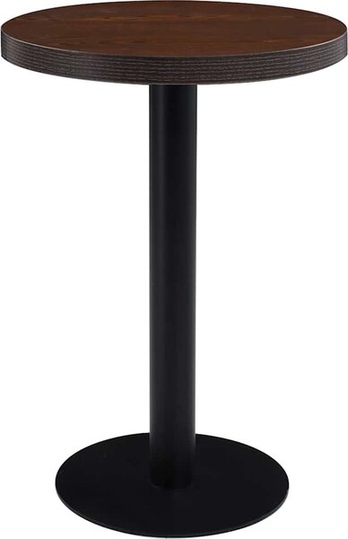 VidaXL Bistro stolek světle hnědý 60 cm MDF [286421] Barva: světle hnědá a černá