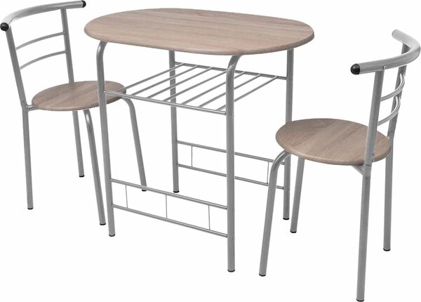 VidaXL Snídaňový barový set MDF [243002] Barva: Černá