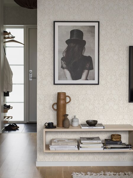 Vliesová tapeta na zeď, béžová, květiny, listy, 38749, Borosan Hem, Borastapeter