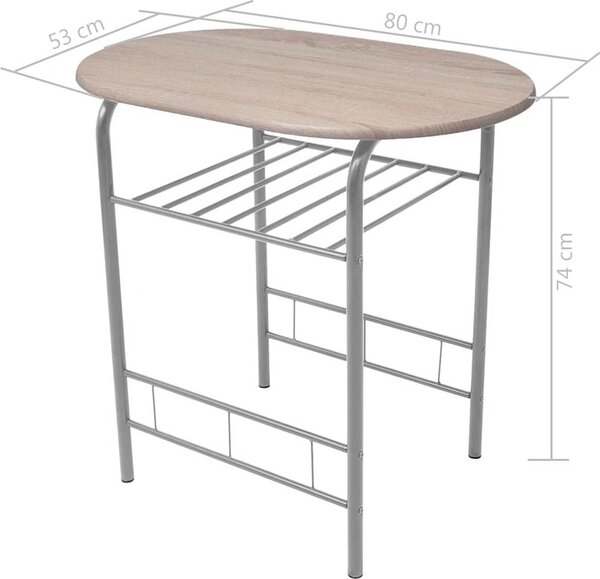 VidaXL Snídaňový barový set MDF [243002] Barva: Černá