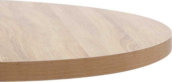 VidaXL Bistro stolek tmavě hnědý 80 cm MDF [286424] Barva: světle hnědá a černá