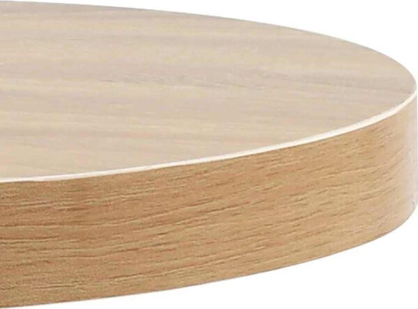 VidaXL Bistro stolek světle hnědý 60 cm MDF [286421] Barva: světle hnědá a černá