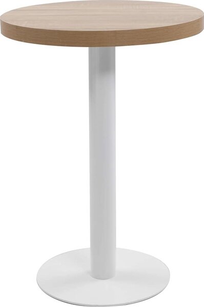 VidaXL Bistro stolek světle hnědý 60 cm MDF [286421] Barva: světle hnědá a černá